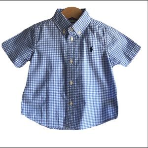 Ralph Lauren Short Sleeve Button Down Plaid Shirt